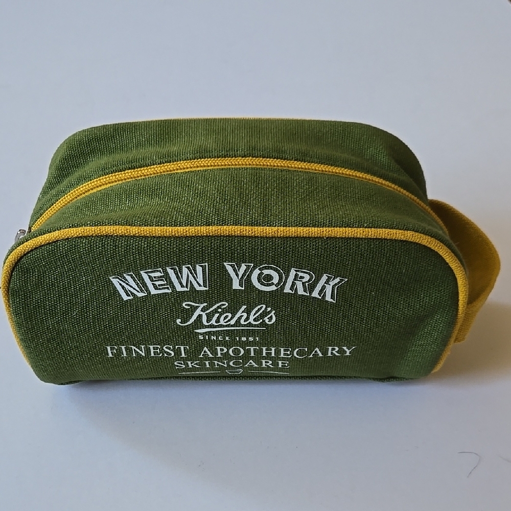 Kiehl's Green and Yellow Pouch